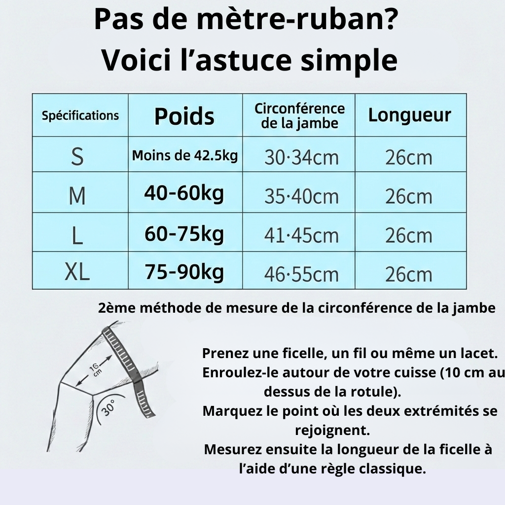 Genouillère de maintien en Bambou