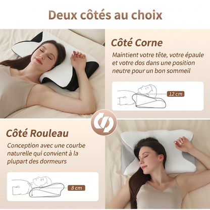 Oreiller ergonomique confortable garantissant des nuits paisibles